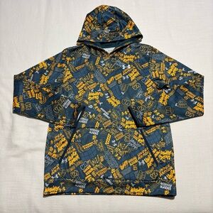 Under Armour Boys' Armour Fleece Scribble Hoodie | Blue / Yellow | Youth XL